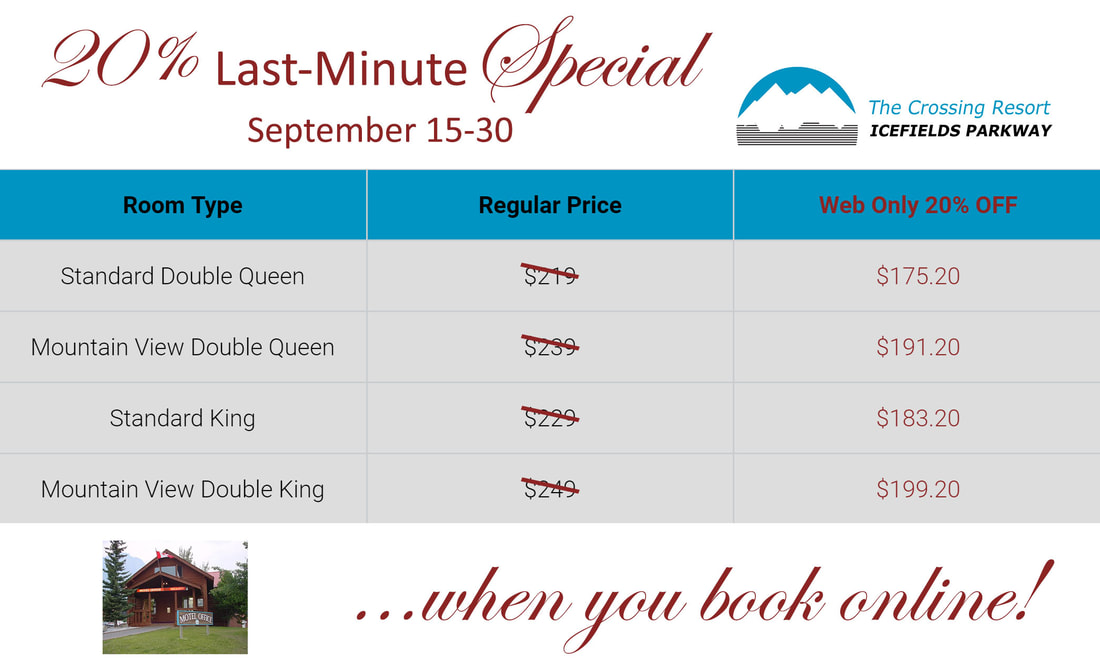Last Minute September Web Only Special