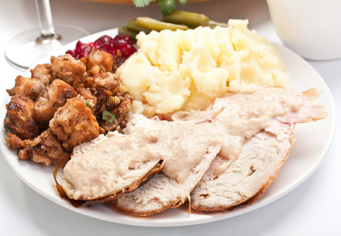 Turkey dinner plate for Thanksgiving weekend